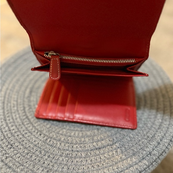 Coach Red Patterned Wallet - Picture 3 of 6